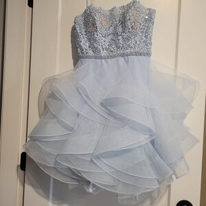 Jovani light blue cocktail dress